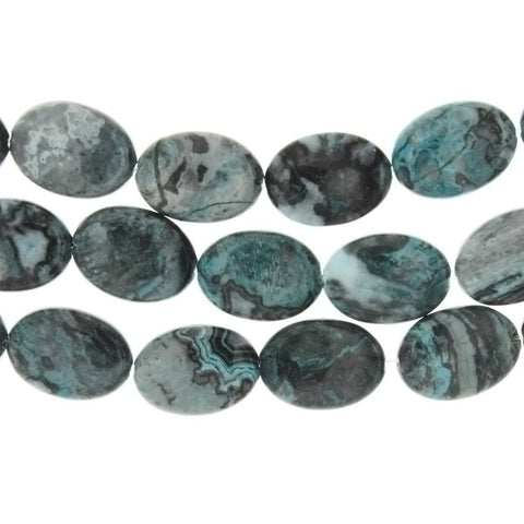 LAGUNA LACE BLUE OVAL 13 X 18 MM STRAND