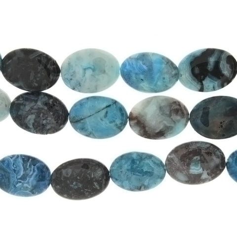 LAGUNA LACE BLUE OVAL 18 X 25 MM STRAND