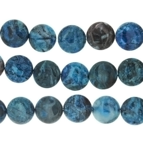 LAGUNA LACE BLUE COIN 20 MM STRAND