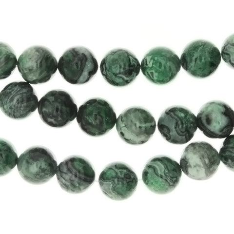 LAGUNA LACE GREEN ROUND 12 MM STRAND