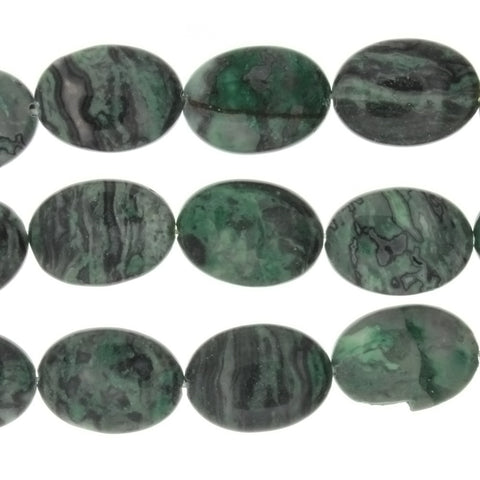 LAGUNA LACE GREEN OVAL 13 X 18 MM STRAND