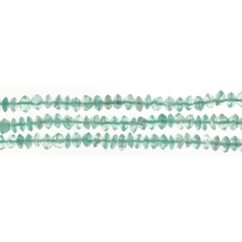 APATITE AQUA SAUCER 3 X 4 MM STRAND