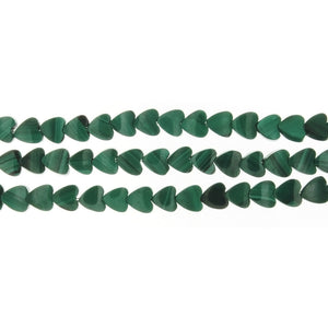 MALACHITE HEART 6 MM STRAND