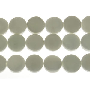 JADE WHITE COIN 12 MM STRAND