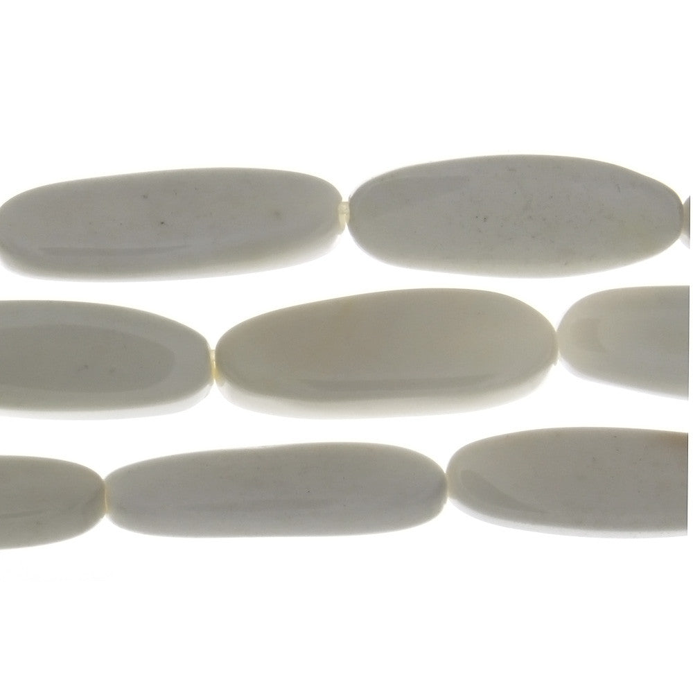 JADE WHITE RICE 10 X 28 MM STRAND