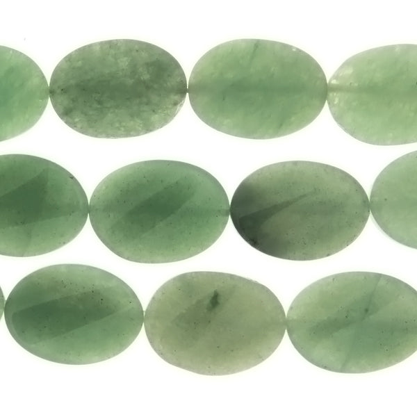 AVENTURINE GREEN OVAL 13 X 18 MM STRAND