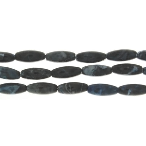 JASPER DENIM RICE 5 X 12 MM STRAND