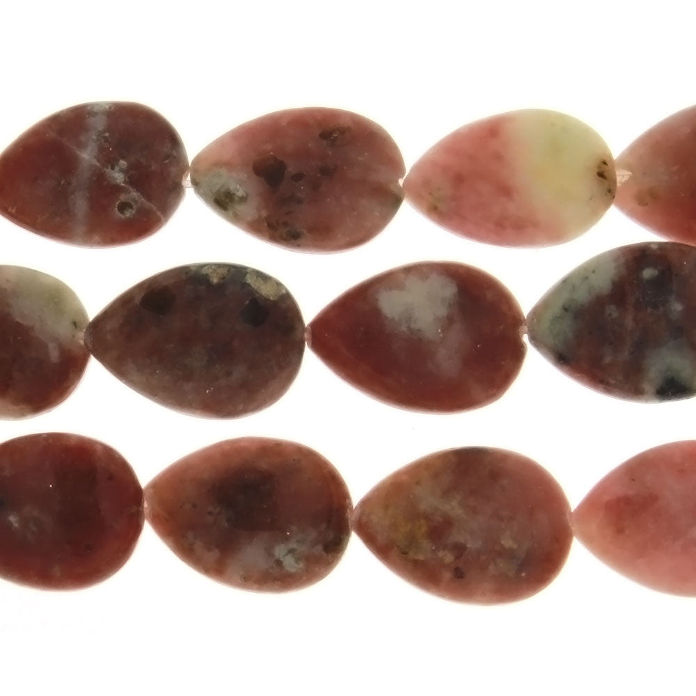 JASPER SPICY TEARDROP 13 X 18 MM STRAND