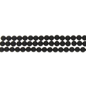 ONYX BLACK ROUND 4 MM STRAND