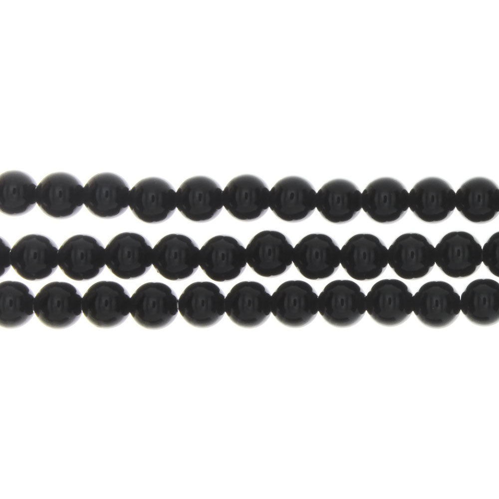 ONYX BLACK ROUND 6 MM STRAND