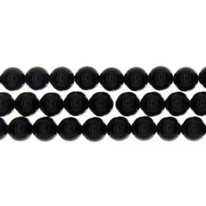 ONYX BLACK ROUND 8 MM STRAND