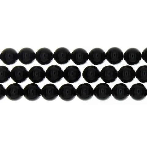 ONYX BLACK ROUND 8 MM STRAND