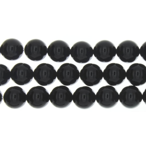 ONYX BLACK ROUND 10 MM STRAND