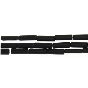 ONYX BLACK TUBE 4 X 12 MM STRAND