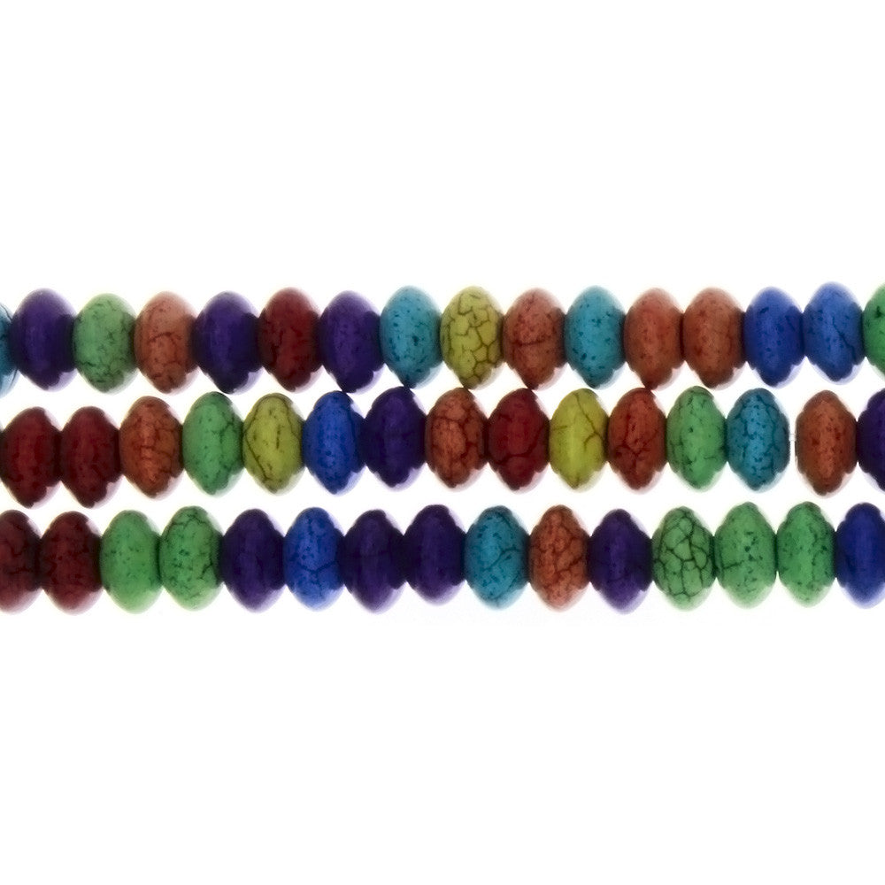 MAGNESITE RONDELLE 4 X 8 MM STRAND