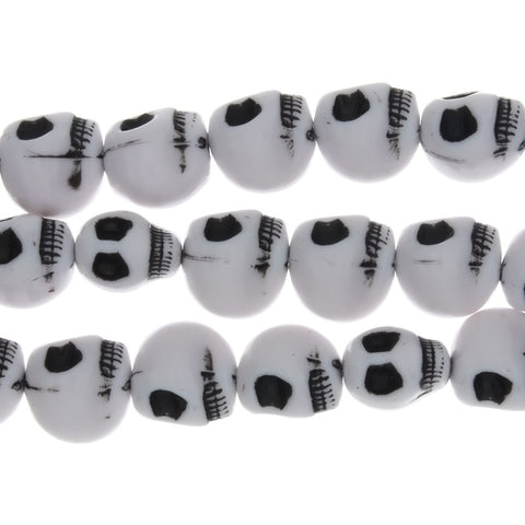 MAGNESITE SKULL 12 MM STRAND