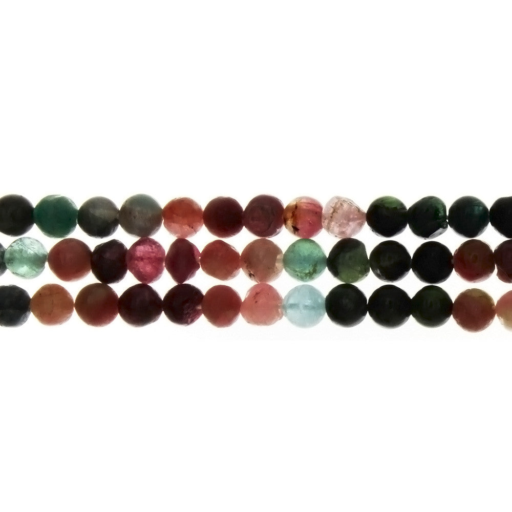 TOURMALINE WATERMELON ROUND 6 MM STRAND