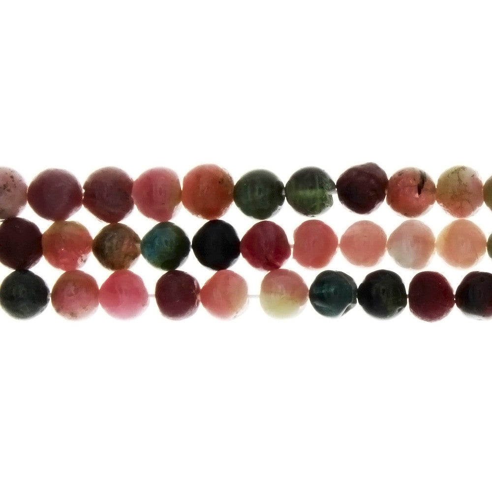 TOURMALINE WATERMELON ROUND 7 MM STRAND