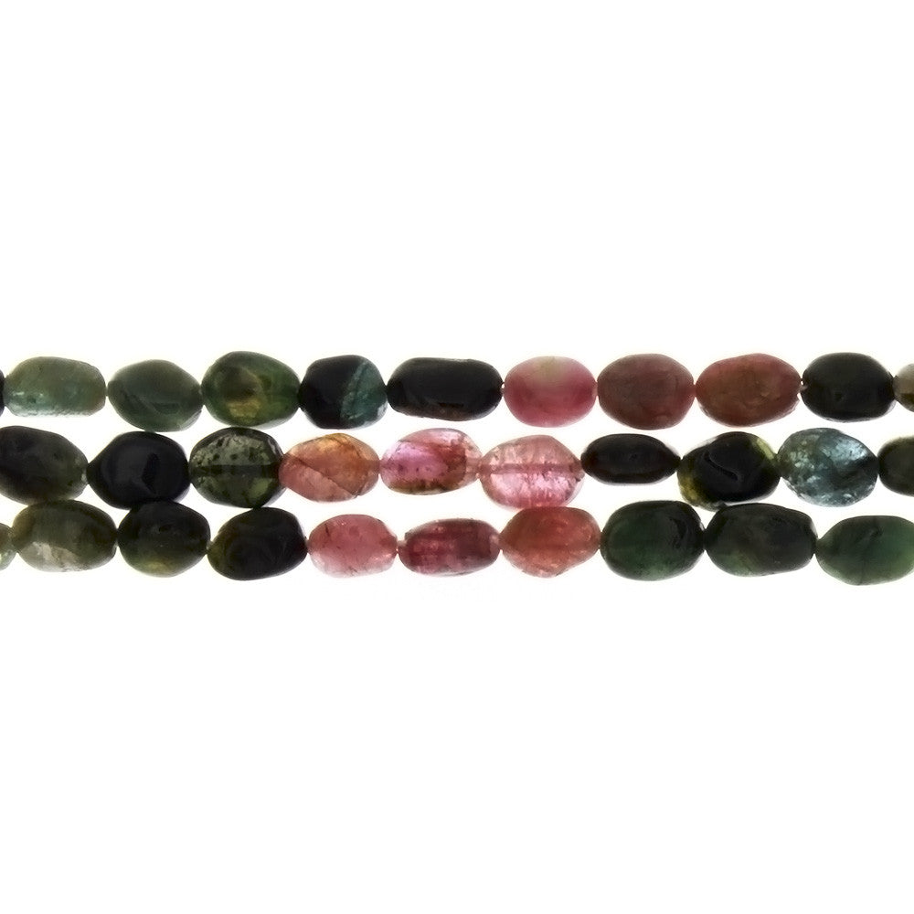 TOURMALINE WATERMELON OVAL 6 X 8 MM STRAND