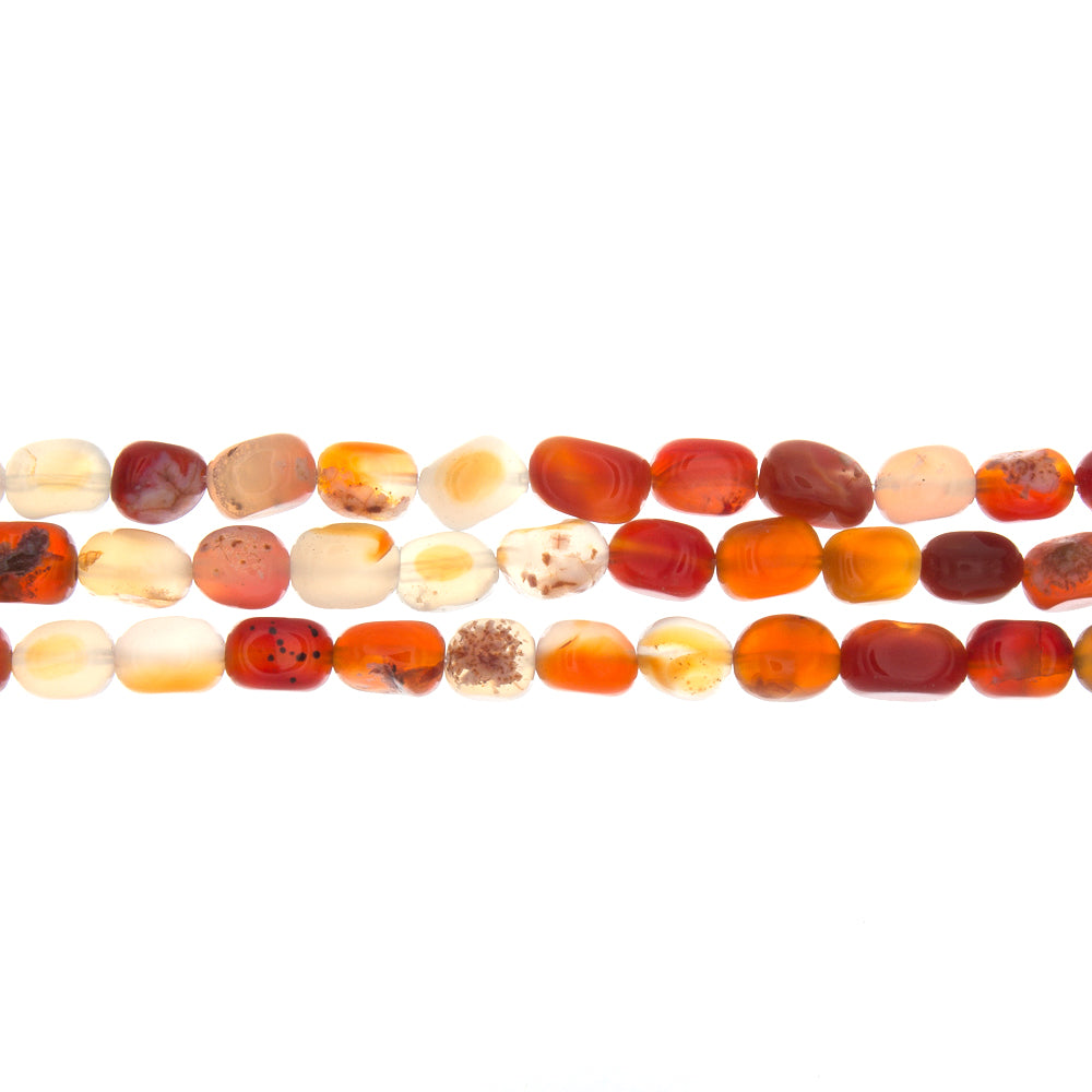 CARNELIAN NUGGET 9 X 12 MM STRAND