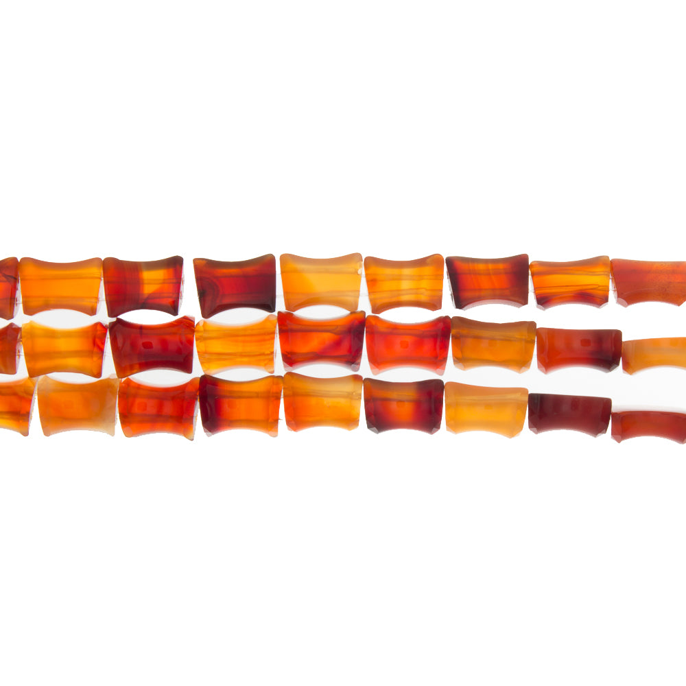 CARNELIAN HOUR GLASS SHAPE 11 X 15 MM STRAND