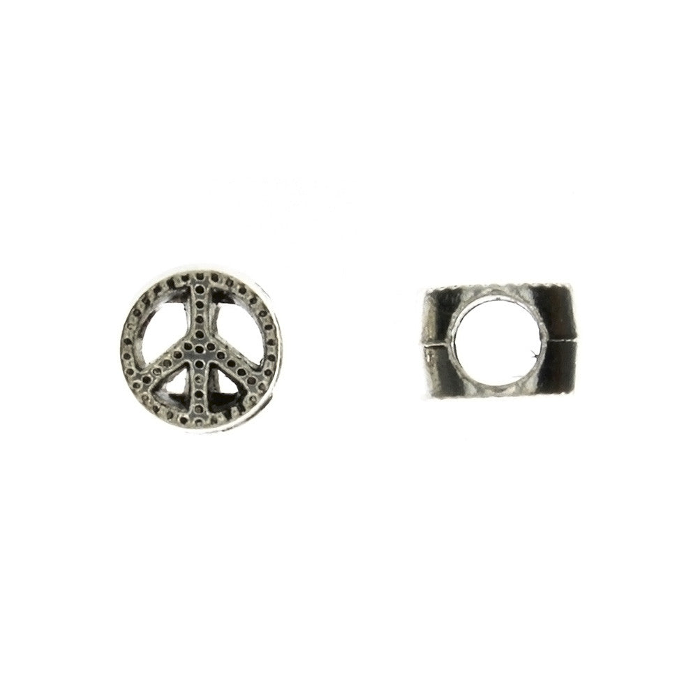 BEAD SYMBOL PEACE SIGN 8 X 10 MM