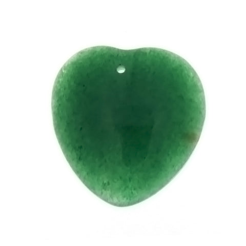 GEMSTONE AVENTURINE GREEN HEART 20 MM PENDANT