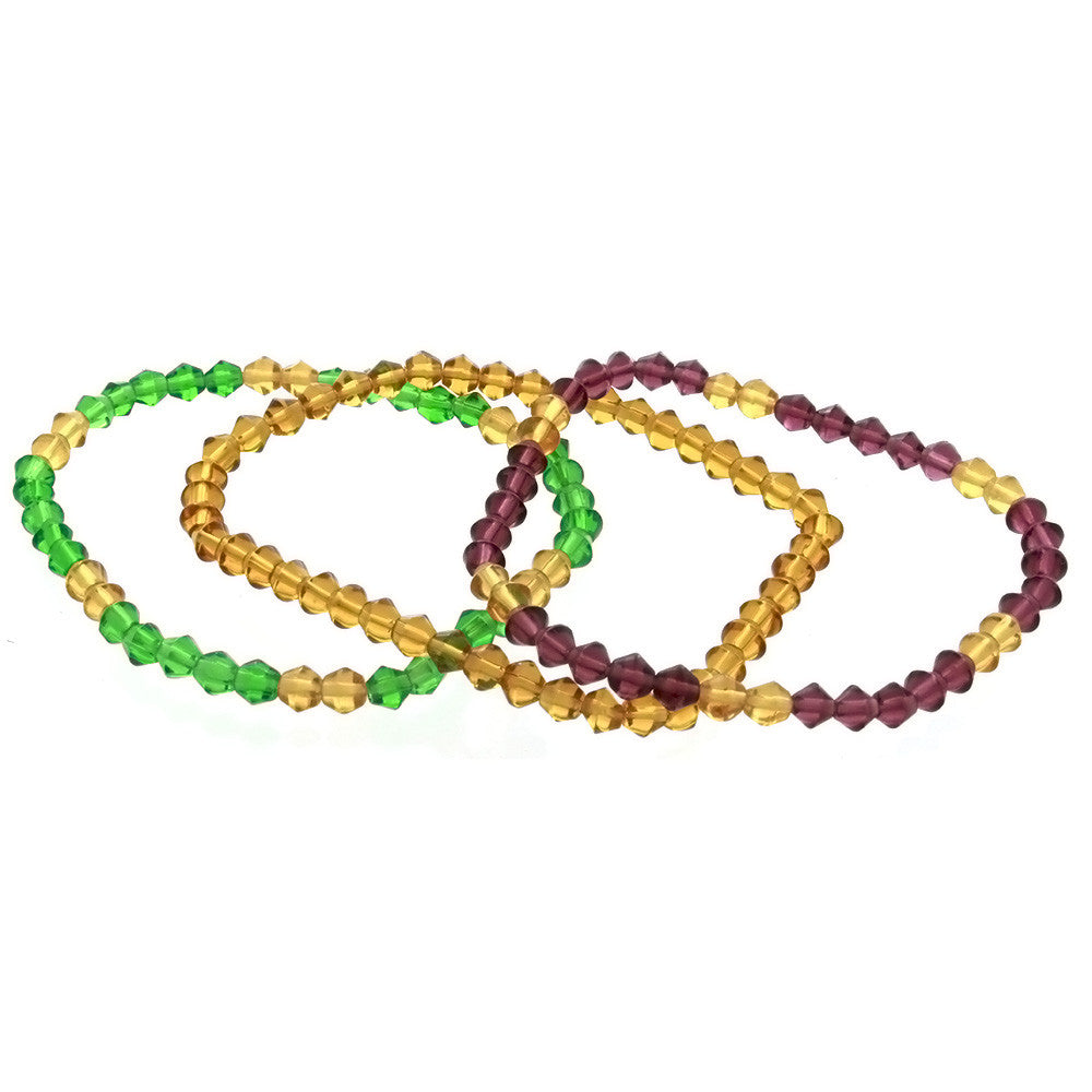 STRETCH GLASS BICONE BRACELET (3)