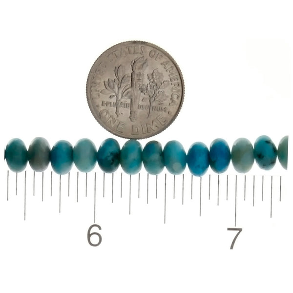 PEACE STONE BLUE RONDELLE 3 X 6 MM STRAND